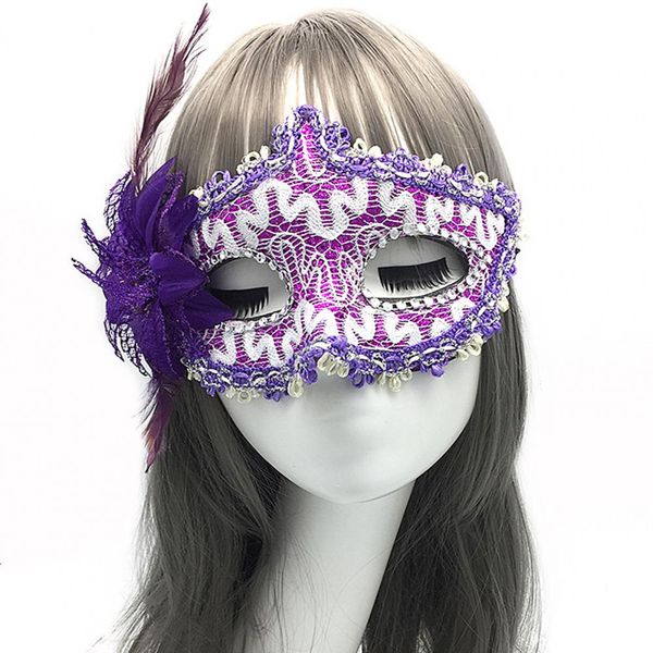 Halloween Beauty Ball Party Princess Mascarade Masques Sexy Femmes Black Flower Eye Mask