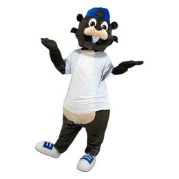 Halloween Beaver Mascot Costuums Kerstfeest Kleding Trenkteken Karakter Carnaval Advertentie Verjaardagsfeestje Kostuumoutfit