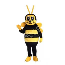 Traje de la mascota de la abeja de Halloween Trajes de personajes de dibujos animados de alta calidad Adultos Tamaño Navidad Carnaval Fiesta de cumpleaños Traje al aire libre