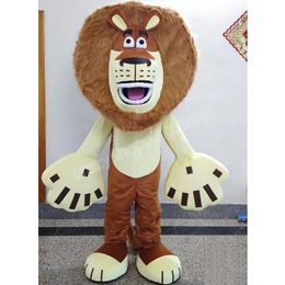 Costume de mascotte de grand lion d'Halloween de haute qualité Personnage de thème Anime de dessin animé Taille adulte Carnaval de Noël Fête d'anniversaire Tenue d'extérieur