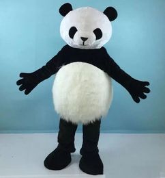 Disfraz de mascota de panda grande de Halloween Animal de dibujos animados de alta calidad Personaje de tema de anime de felpa Tamaño adulto Carnaval de Navidad Fiesta de cumpleaños Traje de lujo