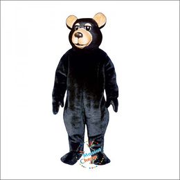 Costume de mascotte d'ours noir d'Halloween, personnage de thème animé, animal de dessin animé, taille adulte, carnaval de Noël, fête d'anniversaire, tenue fantaisie