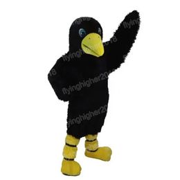 Disfraz de mascota de cuervo negro de Halloween Tamaño adulto Personaje de tema de anime de dibujos animados Carnaval Hombres Mujeres Vestido Vestido de fiesta de fantasía de Navidad