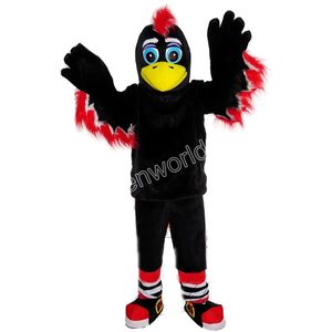 Halloween Black Eagle Mascot Mascot Costume Simulation Cartoon Character Outfits Pakken Volwassenen Outfit Kerstmis Carnaval Fancy Dress For Men Women