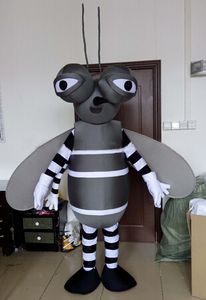 Costume de mascotte de moustique noir d'Halloween de haute qualité Cartoon Skeeter Personnage de thème Anime Costumes de fantaisie de fête de carnaval de Noël
