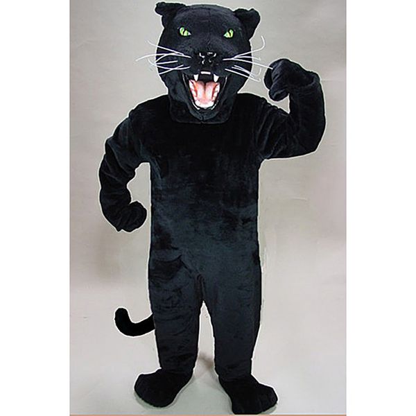 Disfraz de mascota de PANTERA NEGRA de Halloween Conejito de Pascua Disfraz de peluche Tema de disfraces Disfraces Publicidad Traje de fiesta de cumpleaños