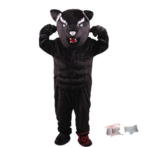 Halloween Black Panther Power Cat Mascotte Kostuum Pak Feestjurk Kerst Carnaval Party Fancy Kostuums Volwassen Outfit
