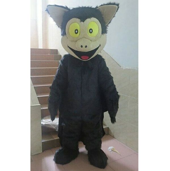 Costume de mascotte de cochon noir d'Halloween Personnage de thème de dessin animé de haute qualité Carnaval Festival Déguisements Noël Adultes Taille Fête d'anniversaire Tenue de plein air