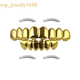 Halloween Black Sier Gold Out Cz Mouth Tands Grillz Caps Top Bodem Grill Set Women Vampire Grills Rock Punk Rapper Accessoires voor mannen Hiphop sieraden