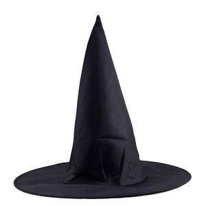 Halloween zwarte heks hoed torensteeple magic hat promotie cool volwassen vrouwen oxford kostuum partij rekwisieten cap goedkope groothandel