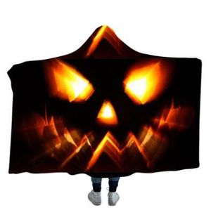 Couvertures d'Halloween Impression 3D Couvertures polaires Sherpa Doux et chaud Enfants Cape Châle canapé couverture 130 cm * 150 cm LXL416