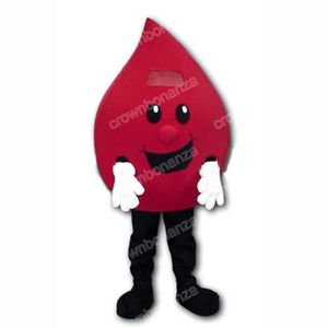 Halloween Blood Drop Mascot Costuums Hoogwaardige stripkarakter Outfit Pak Kerstmas Outdoor Party Outfit Adult Grootte Promotionele advertentie Kleding