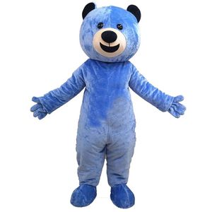 Disfraz de mascota de oso azul de Halloween Personaje de tema de anime de felpa de dibujos animados de alta calidad Tamaño adulto Carnaval de Navidad Fiesta de cumpleaños Traje elegante