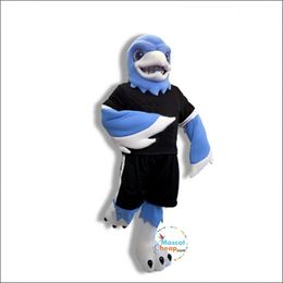 Halloween Blue College Falcon Mascot Mascot Costumes Cartoon de haute qualité