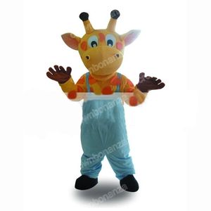 Costumes de mascotte de cerf bleu d'halloween, vêtements de mascotte de dessin animé, vêtements de spectacle de carnaval, taille adulte, vêtements publicitaires promotionnels