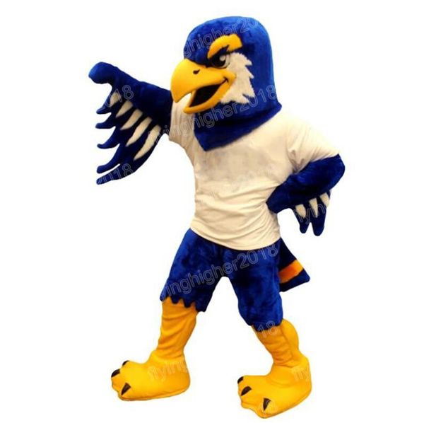 Halloween Blue Eagle Mascot CARETA DE CARTEO DE AMIGA DE AMIGA CARACER CARNIVAL DRESS DISPARACIÓN Fanche Fantosté para hombres Suites de publicidad de mujeres