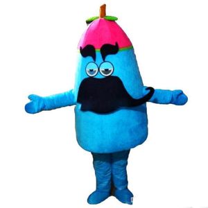 Halloween bleu aubergine mascotte Costume de haute qualité personnaliser dessin animé légume en peluche Anime thème personnage adulte taille noël fantaisie robe de soirée