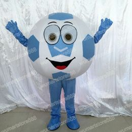 Halloween Blue Football Mascot Costume Top Kwaliteit Kerstfeestjes Trendel Catoon karakterpak Carnaval Unisex volwassenen Outfit