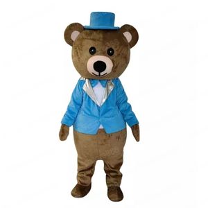 Halloween Blue Hat Teddy Bear Mascot Costume Party Birthday Fête Anime Sémanot