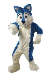 Halloween Blue Husky Dog Mascot Costume Birthday Party Anime Thomal Fancy Dishy Costume Customation Characon Toping Tops