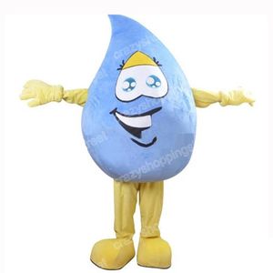 Halloween bleu pluie goutte mascotte Costume haute qualité dessin animé thème personnage adultes taille noël carnaval fête tenue de plein air