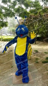 Costume de mascotte d'escargots bleus d'Halloween Haute qualité Robe de soirée fantaisie de Noël Costume de personnage de dessin animé Carnaval Unisexe Adultes Outfit