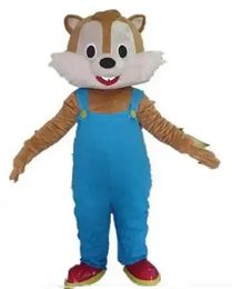 Disfraz de mascota de ardilla de pantalones azules de Halloween Vestido de fiesta elegante Personaje de dibujos animados Carnaval Navidad Pascua Publicidad Disfraz de fiesta de cumpleaños