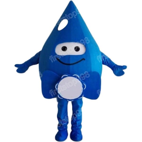Halloween Blue Water Drops Mascot Costume Cartoon Anime Thème personnage Unisexe Adults Taille Advertising Access