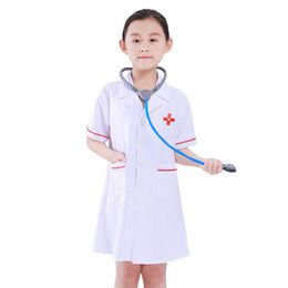Halloween Boys Girls Doctor Cosplay Costumes Christmas Fancy Play-Playing Child Nurse professionnelle Expérience professionnelle