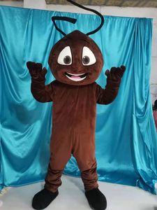 Costume de mascotte de fourmi brune d'Halloween de haute qualité Personnaliser le personnage de thème d'anime de dessin animé Taille adulte Robe fantaisie de carnaval de Noël