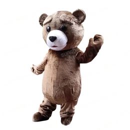 Костюм талисмана бурого медведя на Хэллоуин, высокое качество, персонаж мультфильма, карнавал, унисекс, размер для взрослых, нарядный наряд для рождественской вечеринки, дня рождения