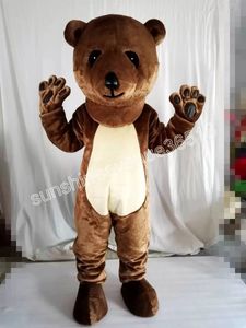 Costume de mascotte d'ours brun d'Halloween Top qualité personnage de thème de dessin animé carnaval unisexe adultes taille fête d'anniversaire de noël tenue fantaisie