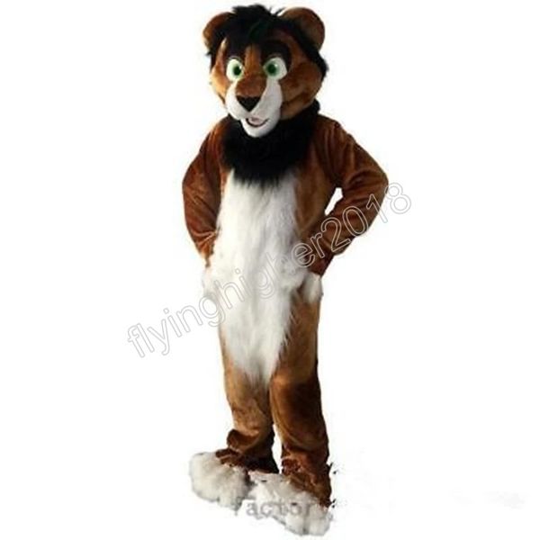 Costume de mascotte de loup de renard brun d'Halloween personnalisez le personnage de thème d'Anime de vaches de bande dessinée taille adulte fête d'anniversaire de Noël tenue extérieure