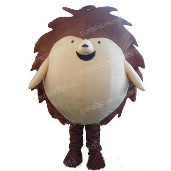 Costume de mascotte de hérisson marron d'Halloween Personnage de thème de dessin animé Carnaval Adultes Taille Fête d'anniversaire de Noël Fantaisie Tenue d'extérieur pour hommes femmes