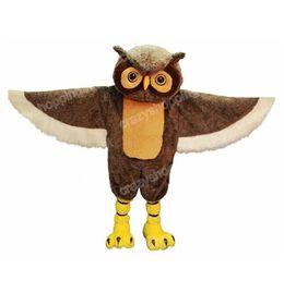 Halloween Brown Owl mascotte kostuum stripfiguur Outfits Pak
