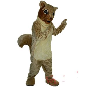 Costume de mascotte d'écureuil marron d'halloween, robe de soirée, Costumes fantaisie de fête de carnaval de noël, tenue pour adultes