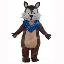 Halloween Brown Squirrel Mascot Kostuum Top Kwaliteit Cartoon Anime Thema Karakter Volwassenen Maat Kerstcarnaval Party Outdoor Outfit