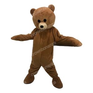 Halloween Brown Teddy Bear Mascot Costuums Catoon Character Outfit Pak Xmas Outdoor Party Outfit Adult Grootte Promotionele advertentiekleding