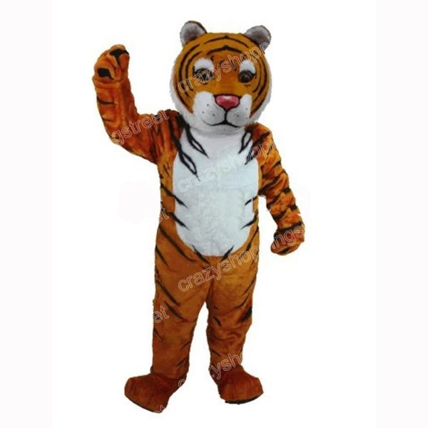 Disfraz de mascota de tigre marrón de Halloween Personaje de tema de anime de dibujos animados de alta calidad Tamaño para adultos Fiesta de carnaval de Navidad Traje al aire libre