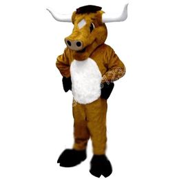 Halloween Bull Cattle Mascot Costuums Kerstfeest Kleding CiToon Character Carnival Advertentie Verjaardagsfeestje Dress Up kostuum unisex