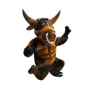 Halloween stier mascotte kostuums topkwaliteit cartoon thema karakter carnaval unisex volwassenen outfit kerstfeest outfit pak voor mannen vrouwen