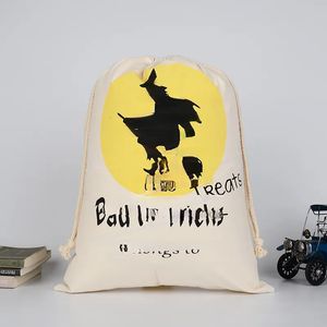 Sac à bonbons d'Halloween, sac cadeau, friandises ou astuces, sacs en toile imprimés de citrouille, Hallowmas, fête de Noël, Festival, sacs à cordon simples