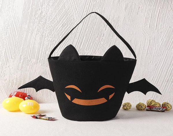 Halloween Candy Bag Witch Handsbags Canvas Festival Festival Gift Party Favors Cartoon Pumpkin Vampire Ghost Christmas Kids Candies Stockage 6606718