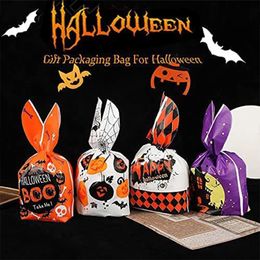 Halloween bonbons sacs lapin oreille sac en plastique pour enfants cadeau Biscuits biscuits Dessert bricolage emballage fournitures cuisson décor