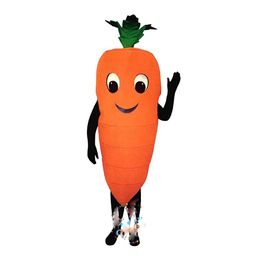 Disfraz de mascota de dibujos animados de zanahoria de Halloween traje de fiesta para adultos vestido