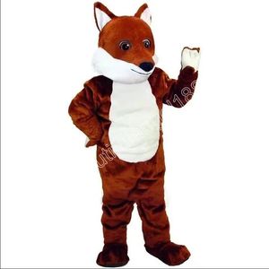 Halloween Cartoon Fox mascotte Kostuum Hoogwaardige aanpassing Cartoon pluche tand anime thema karakter volwassen maat kerst carnaval fancy jurk