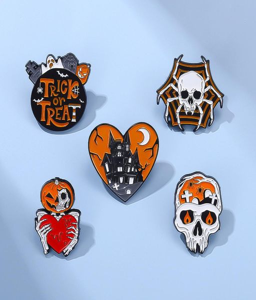 Broches en émail pour Halloween, squelette personnalisé Boo, broches citrouille effrayantes, Badges à revers, bijoux gothiques, cadeau pour enfants, amis 3162057