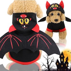 Halloween Cat Dog Bat Wings Kleding Kleine honden Kerstfeest Hond Sweatshirt Pet Dog Cat grappig kostuum en winterhoodies
