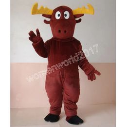 Halloween Cattle Mascot Costume Simulation Cartoon Character Outfits Pakken Volwassenen Outfit Kerstcarnaval Fancy Dress For Men Women