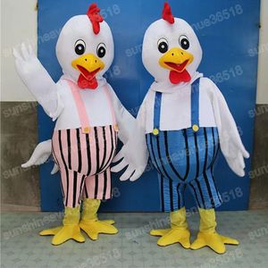 Costume de mascotte de poulet d'Halloween personnage de thème de dessin animé de haute qualité Carnaval unisexe adultes taille fête d'anniversaire de Noël tenue fantaisie